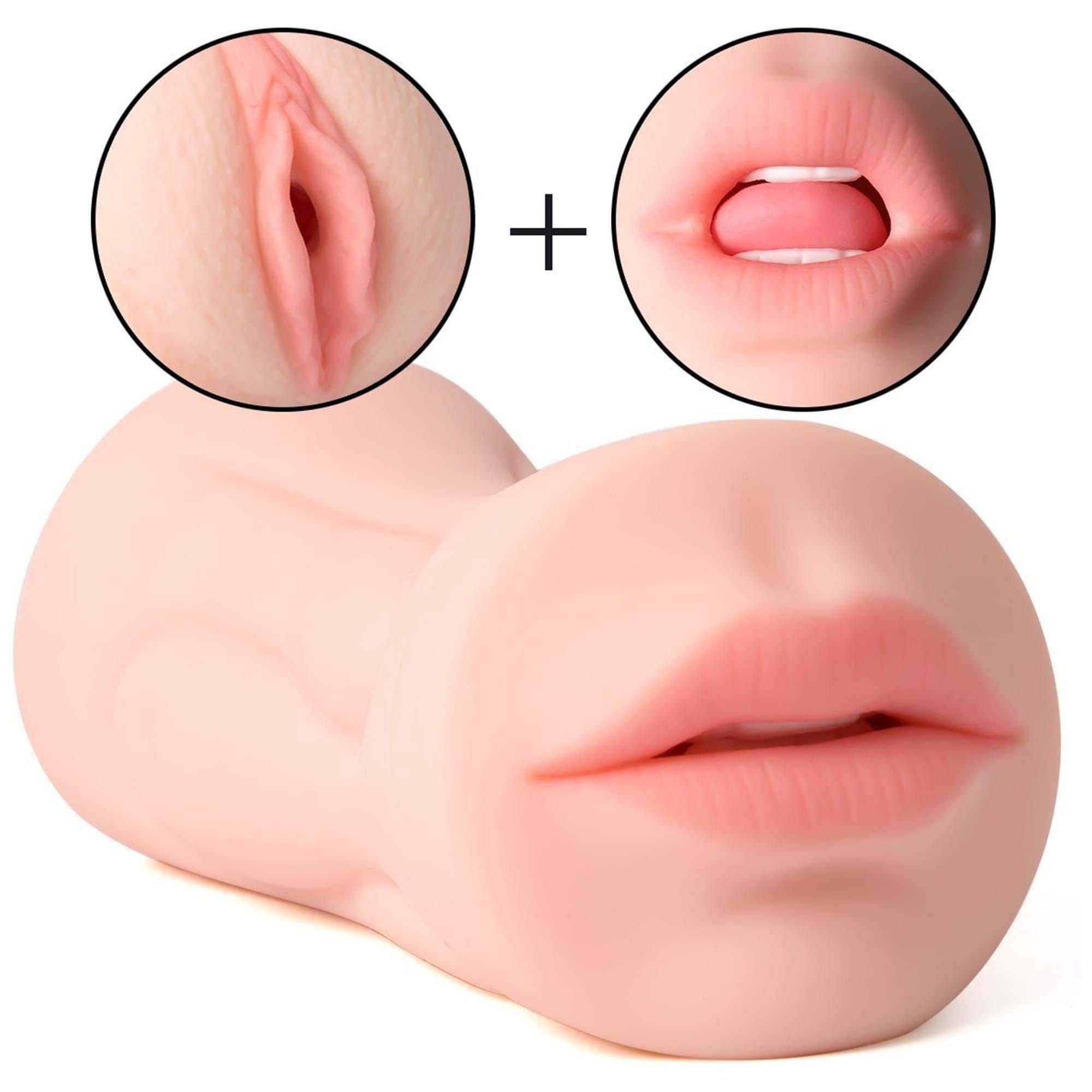Мастурбатор рот и вагина Toyfa Juicy Pussy Fruity Tongue, телесный 0T-00013223 - TOYFA - Вагины - Купить