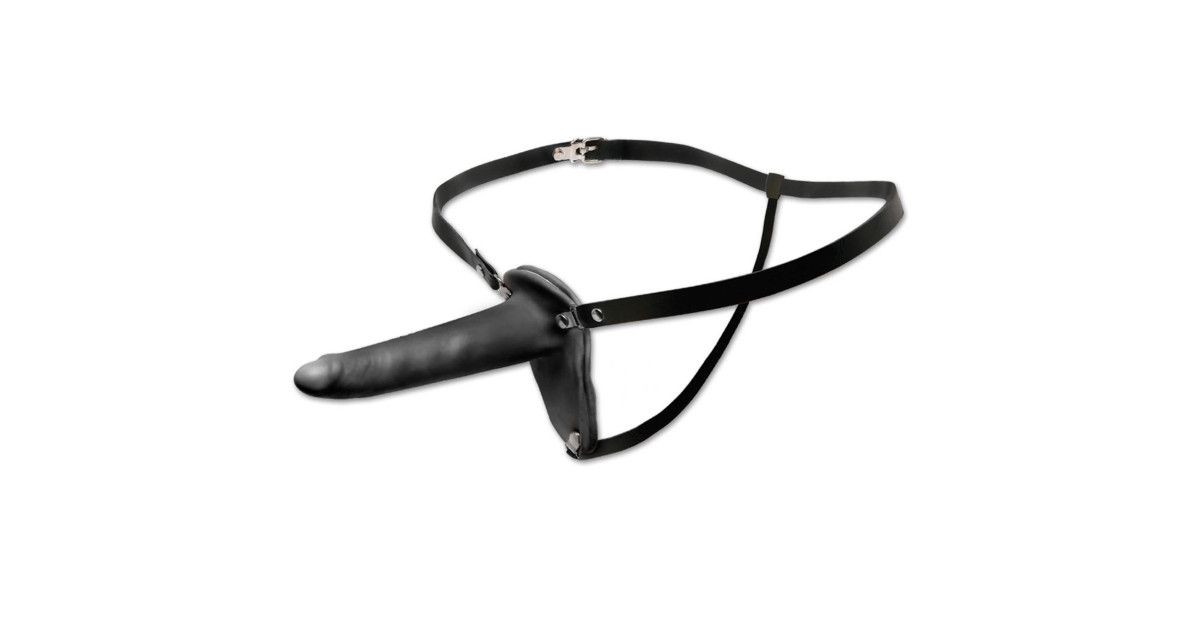 Страпон с вагинальной стимуляцией Pipedream Double Penetrix Strap On, черный 3925-02 PD - PipeDream - Страпоны с дополнительной стимуляцией - Купить
