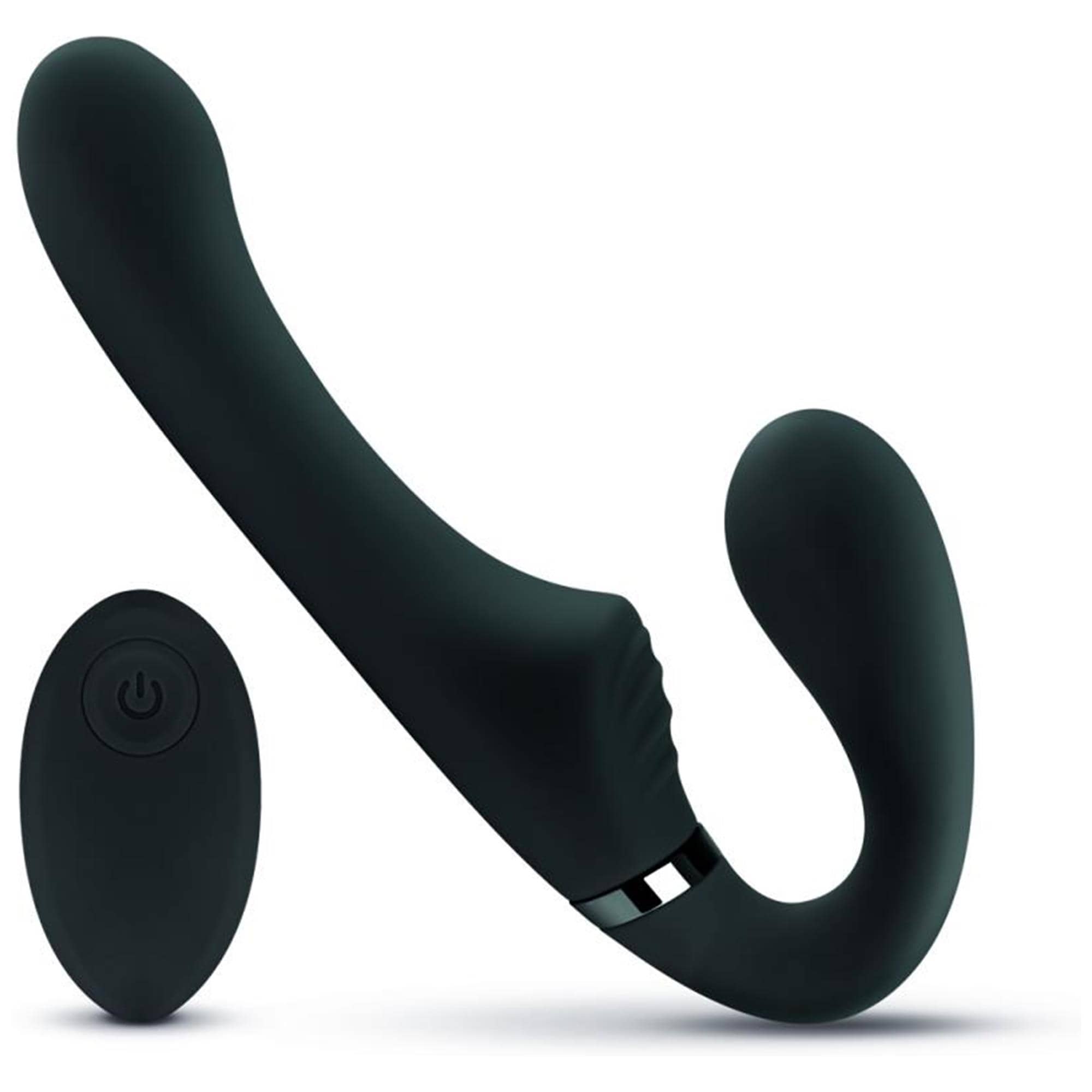 10 vibrationslägen - Harnessfri <b>strap</b>-<b>on</b> <b>dildo</b> med ergonomisk utformning oc...