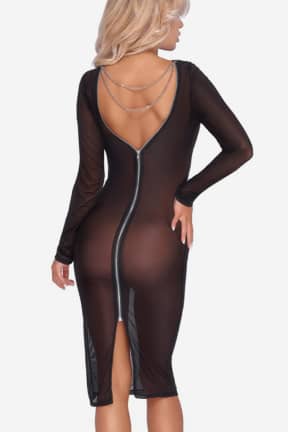 Sexiga Underkläder Black Dress With Zipper XL