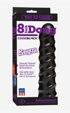 Tillbehör Doc Johnson Code Black Raging Hard Dildo 20cm