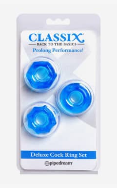 Nyheter Classix Deluxe Cock Ring Set Blue