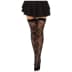 Wild Rose Net Thigh Highs Black