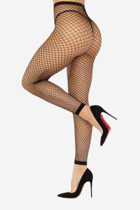 Sexiga Underkläder Industrial Net Footless Tights Black - Fishnet tights utan fot